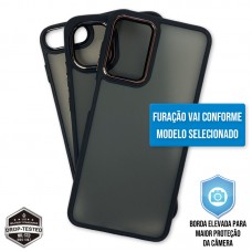 Capa iPhone 12 e 12 Pro - Clear Case Fosca Graphite Black